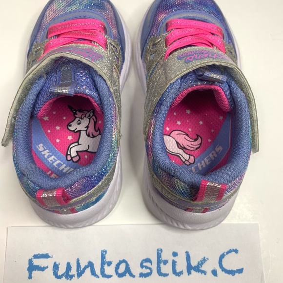 Skechers Magical Collection Unicorn Glitter Shoes 302116N Little Girls US Size 5 - Picture 10 of 12